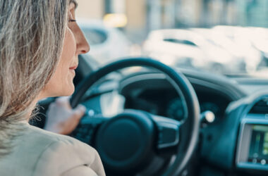 Woman experiencing a personalized vehicle feature
